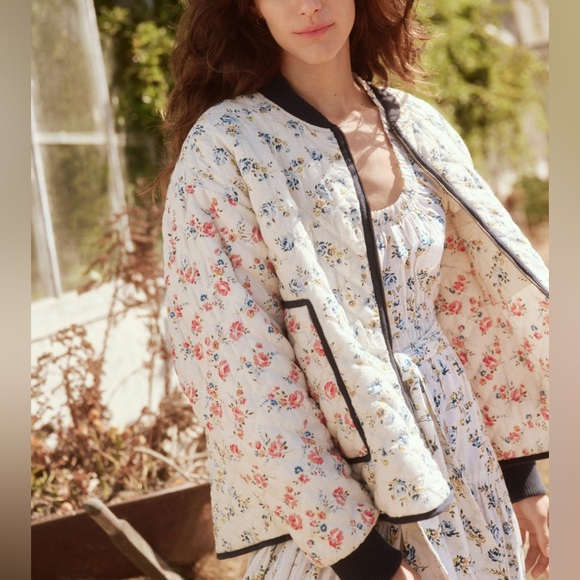 The Great. The Reversible Quilted Bomber - White XS / 0 - Picture 3 of 12